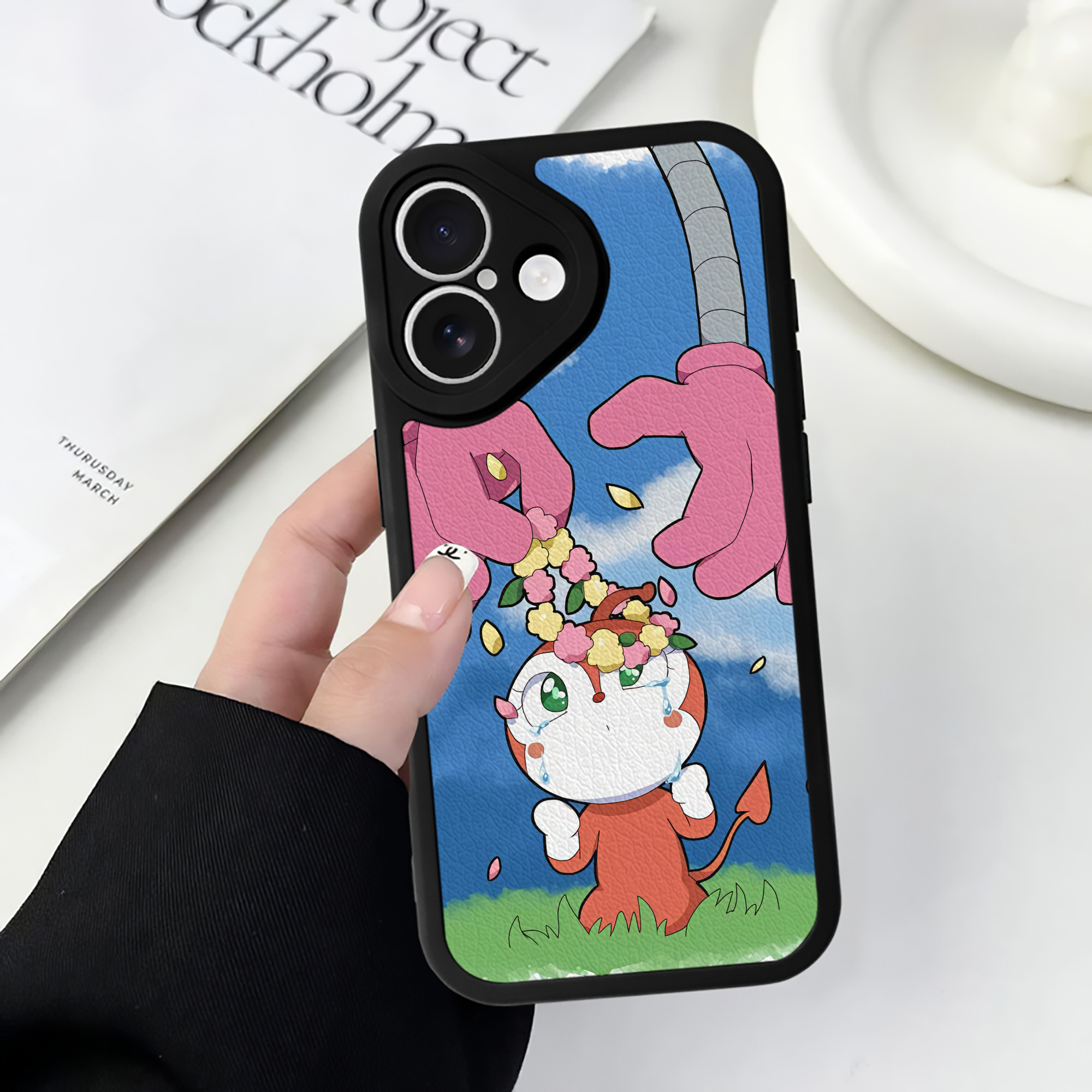 （画像用） アンパンマン Anpanman 【iPhone 16シリーズ対応】シリコンスマホケース（レザー調） 材質：シリコン